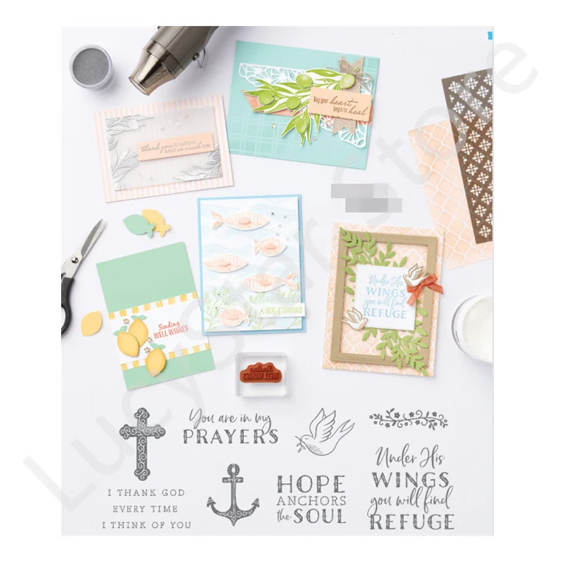 

Hope Prayer Metal Cutting Dies Clear Stamps For Diy Paper Greeting Card Handmade Decorative Album Photo Embossed Crafts 2022 New