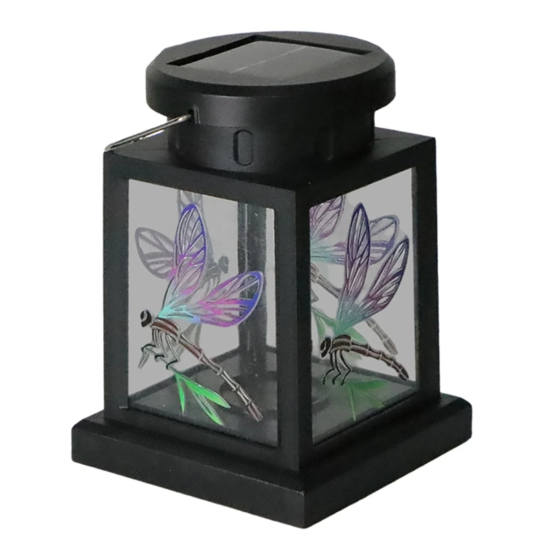 

Solar Lantern Lights Outdoor Waterproof-Dragonfly Retro LED Hanging Solar Lanterns For Patio Garden Lawn Landscape Decor