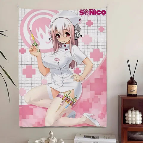 Anime Game-Super S-SonicoES Sexy Tapestry Perfect For Home&Living Bedroom Decor Wall Art Backdrop Banner
