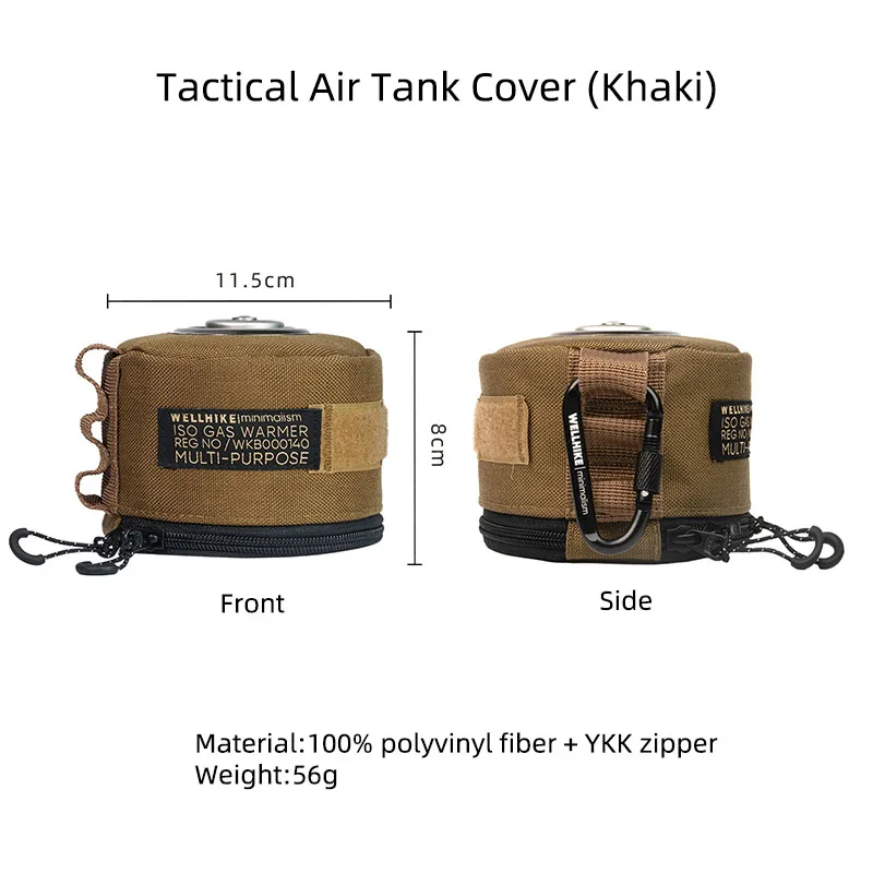 WELLHIKE винтажный чехол для газового канистры с крючками предотвращения падения
