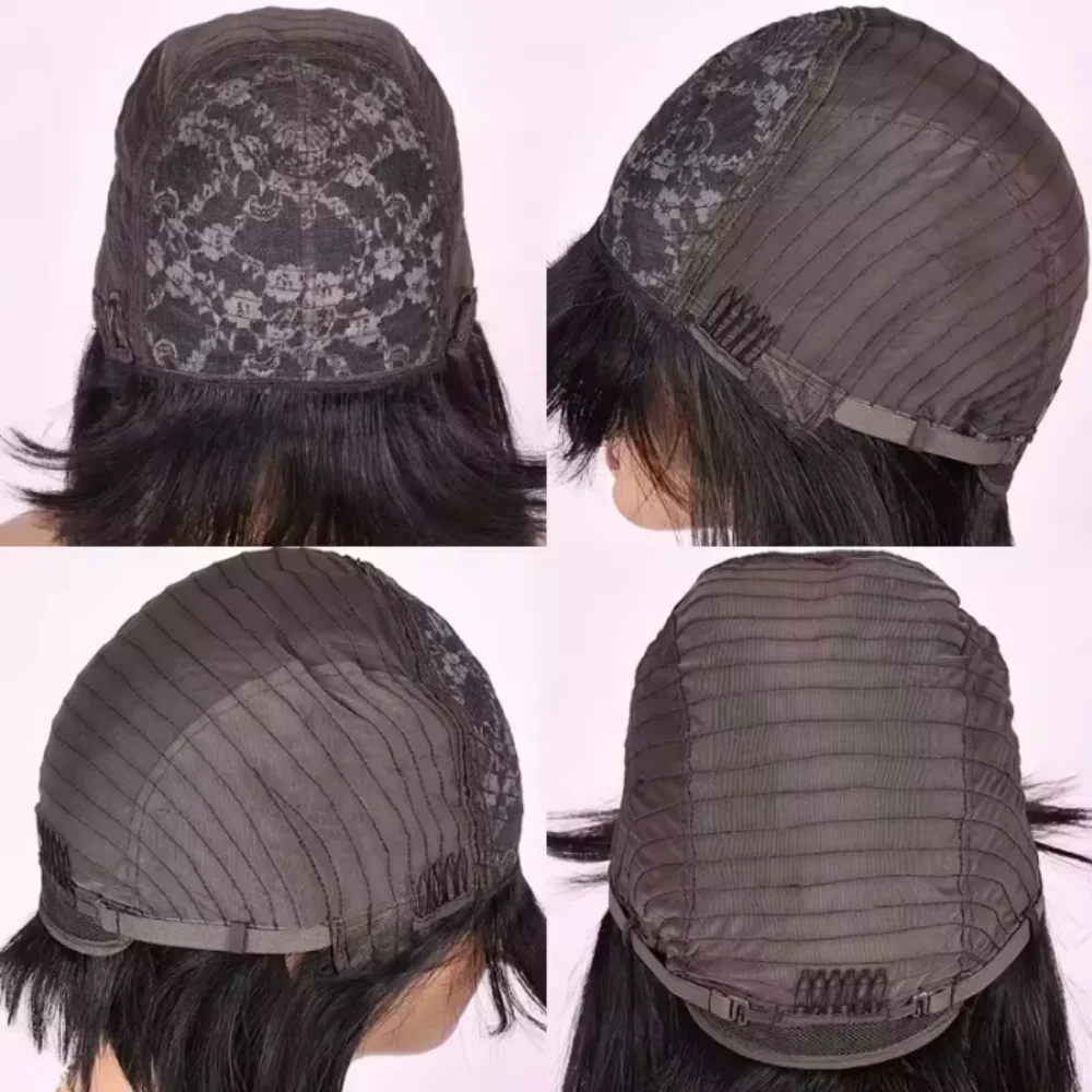 Парик Pixie Cut из натуральных волос, прямой, полностью машинной работы, короткий, натурального цвета, для женщин, с боковым пробором, плотность 200% (art.: 3920dc67c8db0) - 3920dc67c8db0