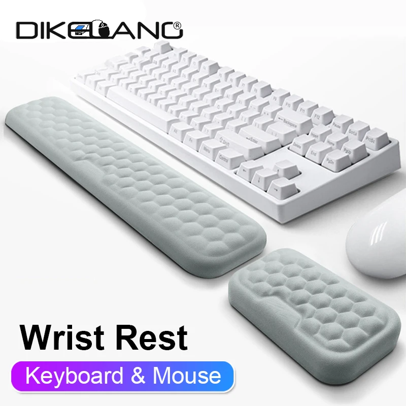 

2023 New Wrist Protection Rest Pad for Mouse & Keyboard with Massage Texture PC Gaming Laptop Keyboard Mouse Memory Cotton Rest