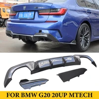 for bmw 3 series g20 g21 m tech 2019up carbon fiber rear diffuser bumper lip rear splitters car styling