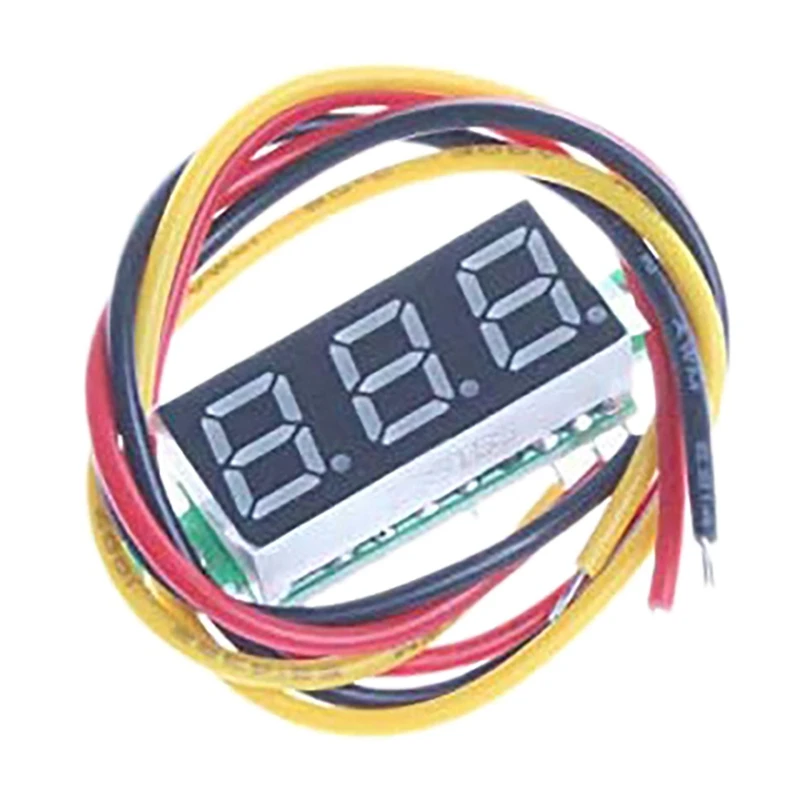

0.28 Inch LED Ultra-Small Dc Digital 0-100V Voltmeter Voltage Tester Three-Color Display 4-40V Power Supply