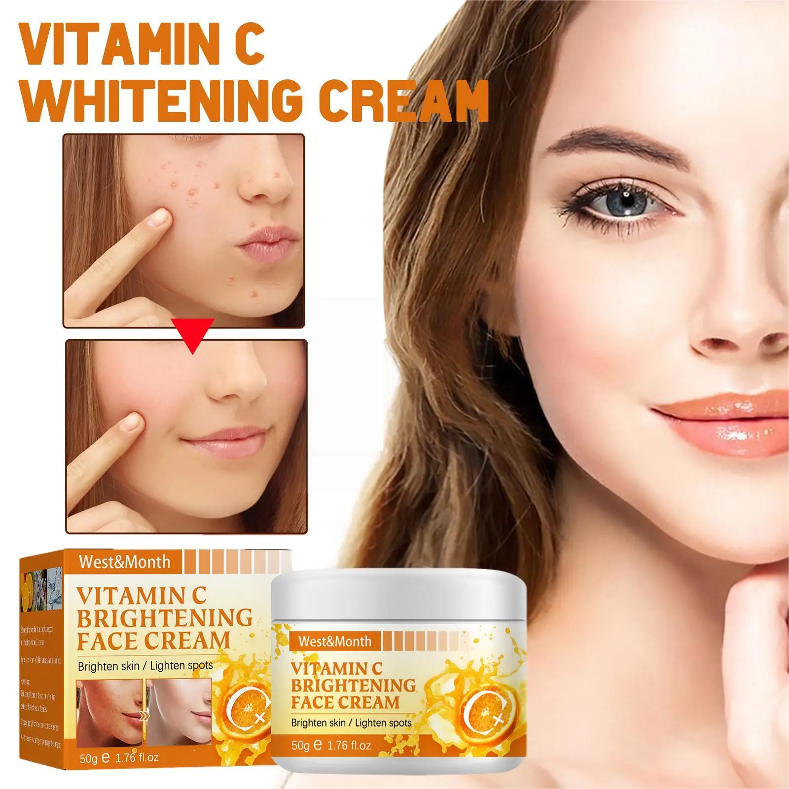 

Face Cream Vitamin C Cream Remove Dark Spots Whitening Face Care Firming Skin Care Cosmetics Moisturizing Anti-Aging A3C1