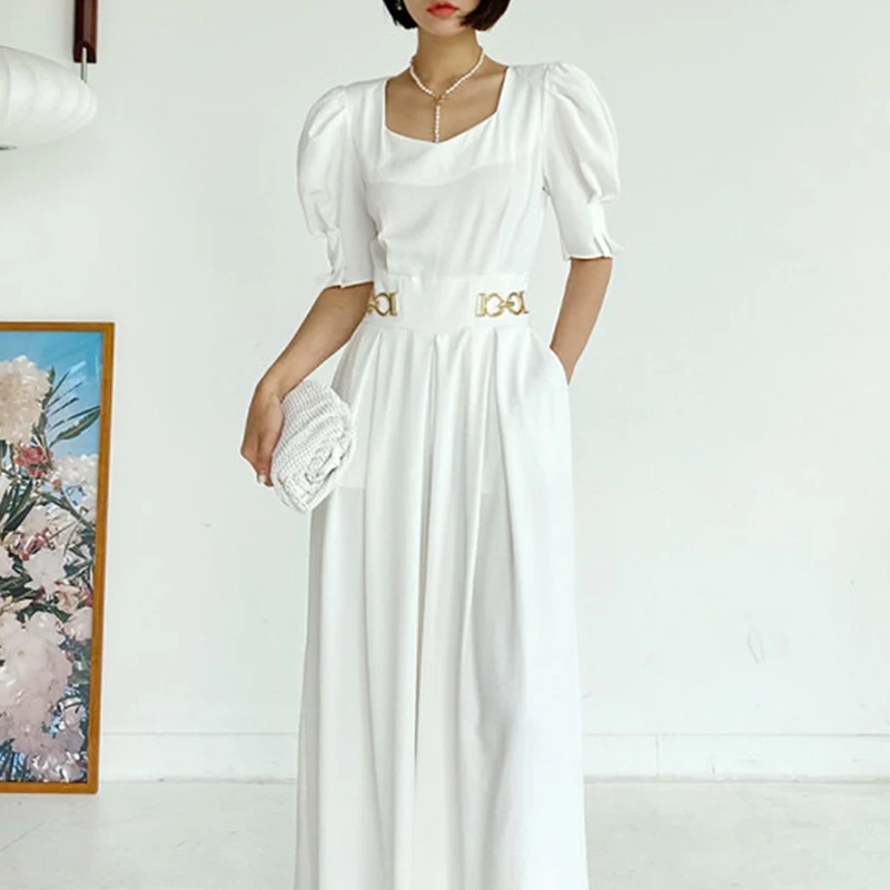 Комбинезон Sannian женский с квадратным вырезом повседневные брюки высокой талией и