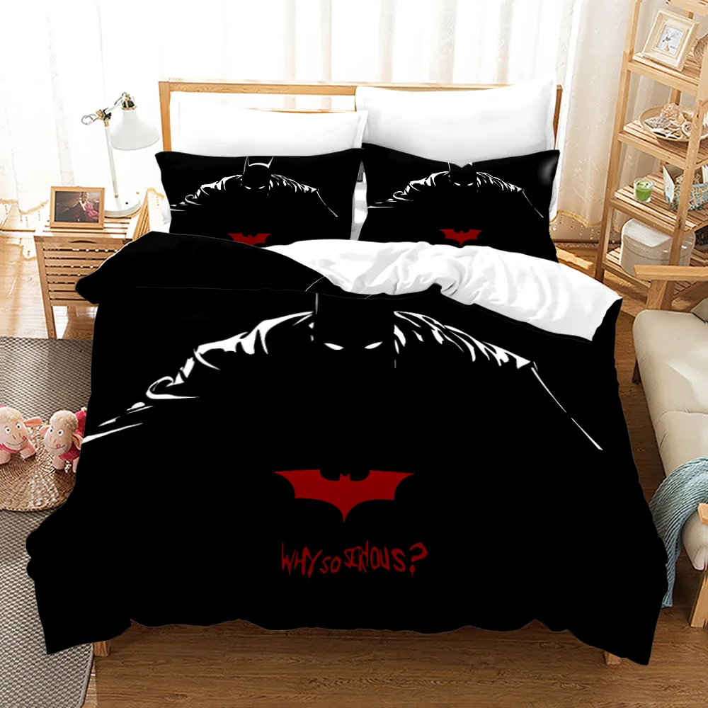 

Bat Bedding Set Single Twin Full Queen King Size World hero Bed Set Aldult Kid Bedroom Duvetcover Sets 3D Print 014