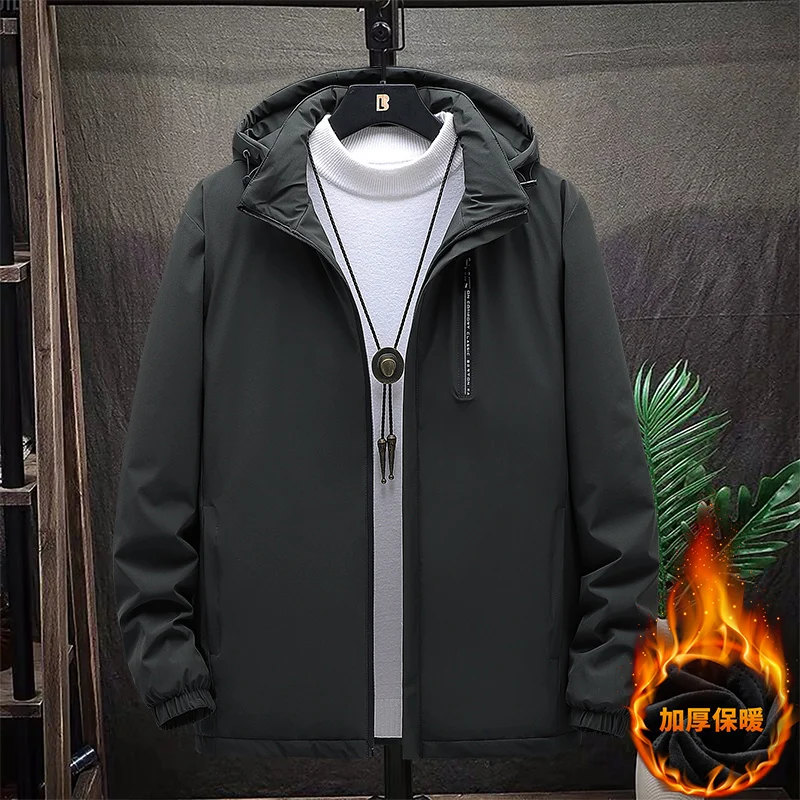 Autumn and winter corporate jacket popular plush oversized men's warm and versatile cotton jacket men's coat men's cotton jacket