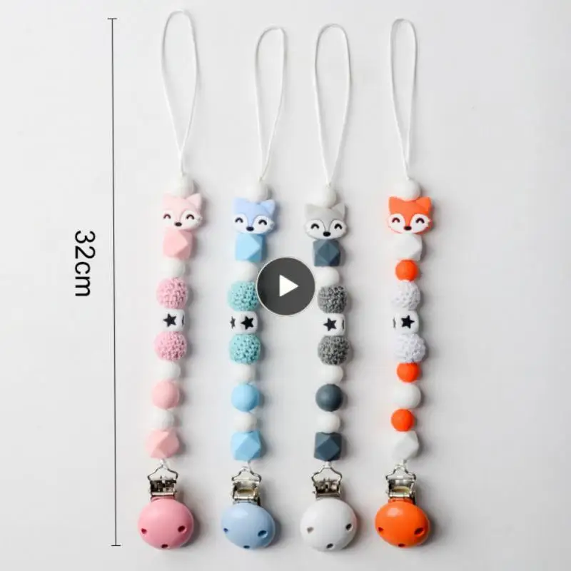 

Anti-lost Baby Accessories Multi-function Soother Holder Cartoon Pacifier Rope Pacifier Clips Chains Pacifier Chain Durable Cute