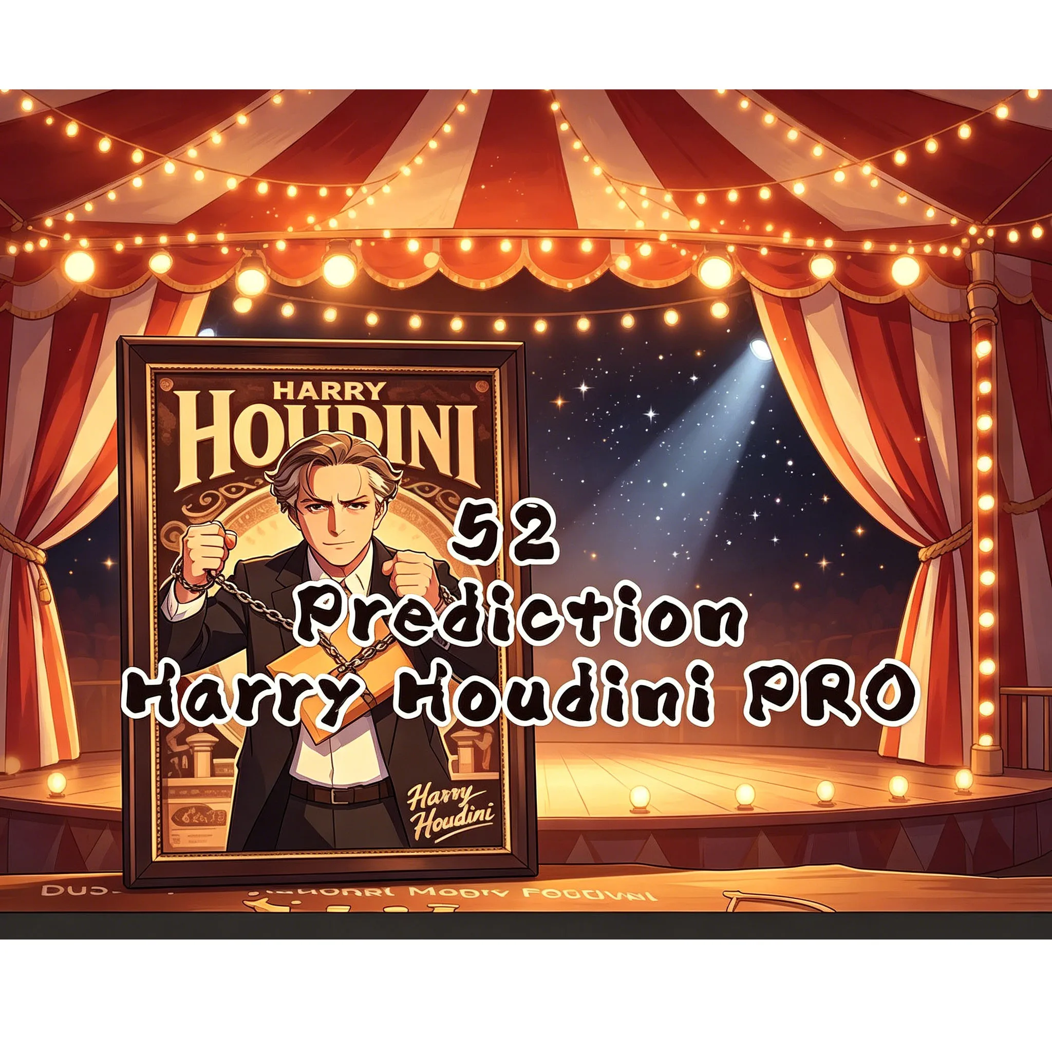 Фото Houdini 52 Prediction 2.0 от J.C. Magic: Фокус с предсказанием любой карты, ментализм, сценические фокусы, иллюзия с плакатом, реквизит для трюков №1