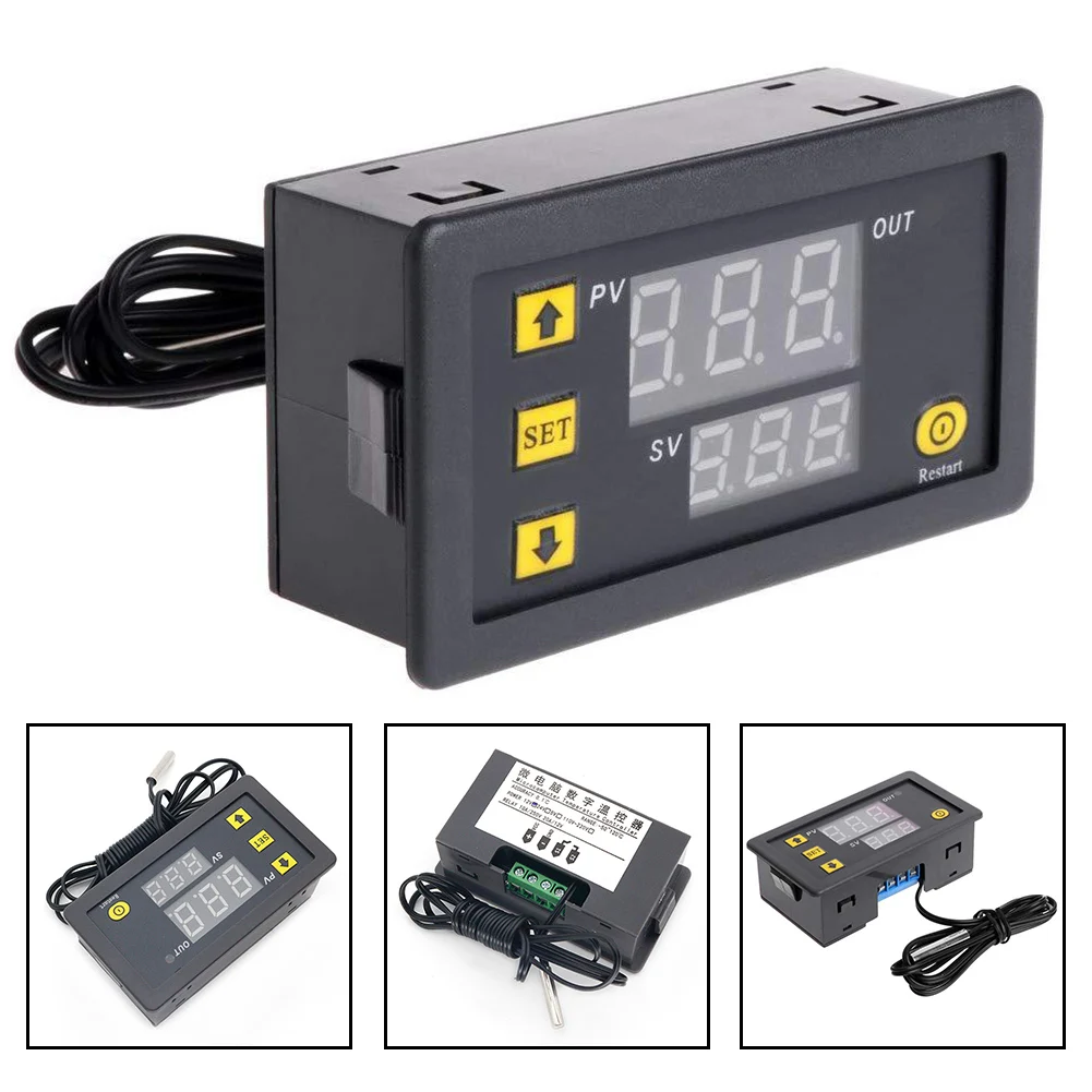 2 шт. W3230 AC 5 В/12 В/24 В цифровой регулятор температуры с датчиком 10K для систем HVAC