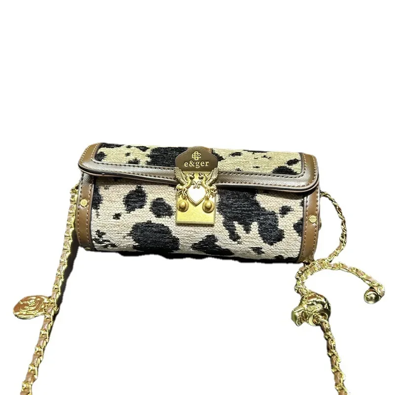 

Light Luxury Cow Pattern Babylon Lock Chain Handbag Women's Bag 2023 New Purse One-shoulder Satchels Sac gg cc