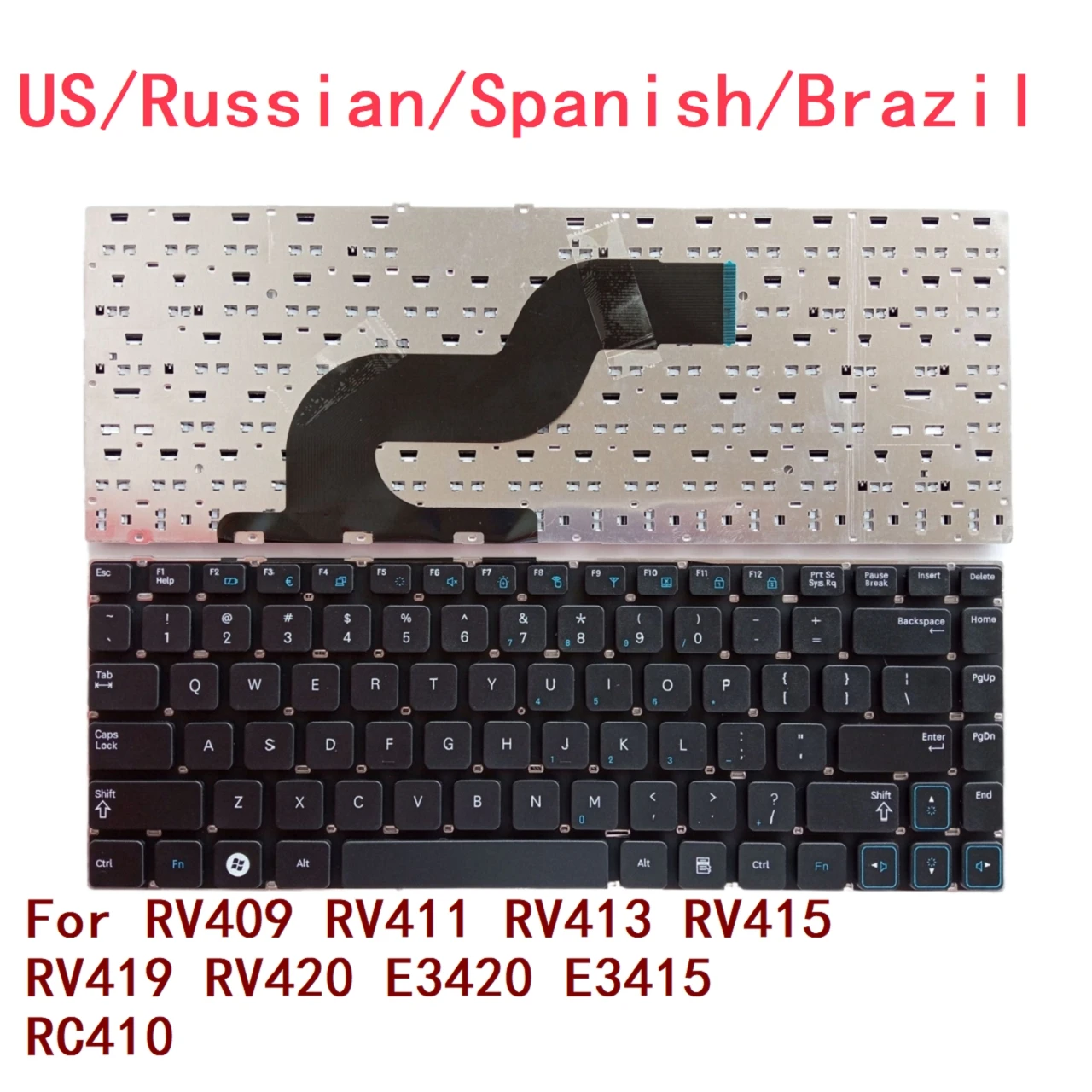Новая клавиатура для ноутбука Samsung RV409 RV411 RV413 RV415 RV419 RV420 E3420 E3415 RC410