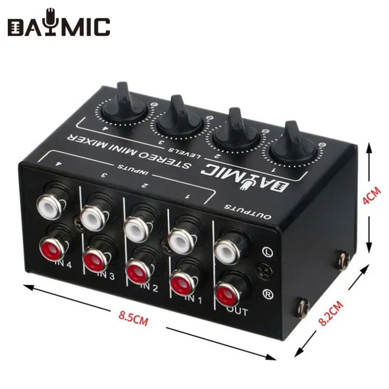 

Оптовая продажа, 4-канальный звуковой микшер OEM Mini