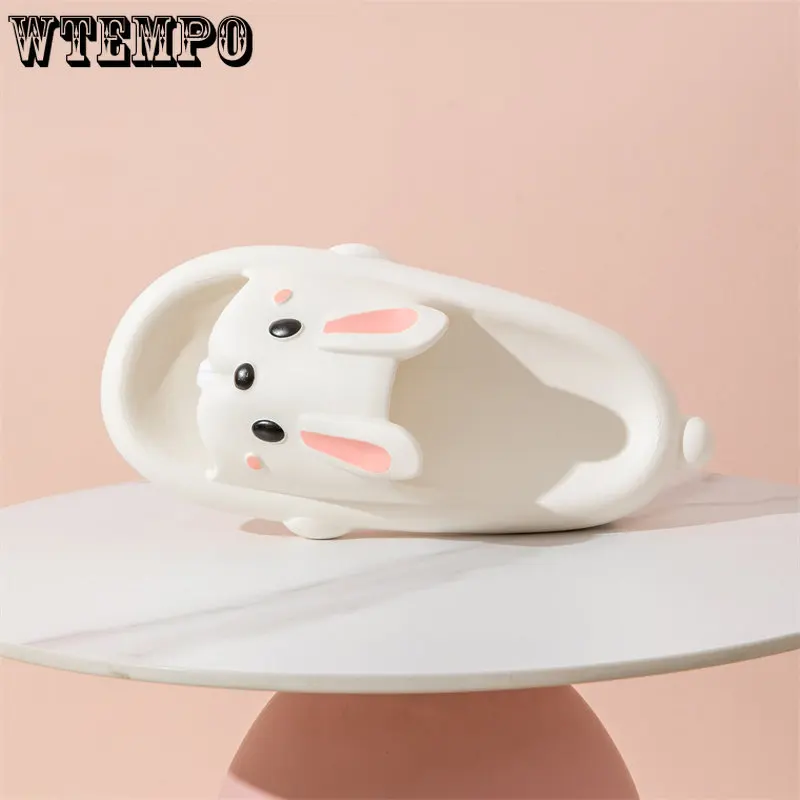 WTEMPO Women's Cute Rabbit Slippers Summer Animal Shower Flip Flops Indoor Sweet Pink Slides Ladies Shoes Wholesale Dropshipping