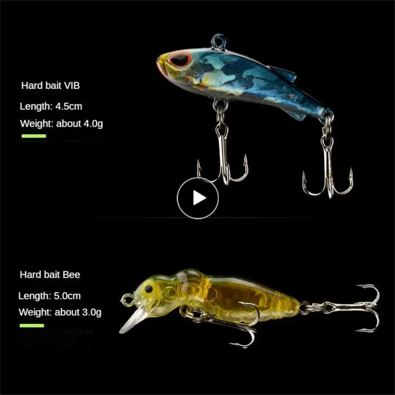 

Lure Bait Realistic Shape Bait Box Packaging Bait Strong Fish Luring Effect Bionic Bait Hard Bait Fake Bait Sharp Hook 10 Packs