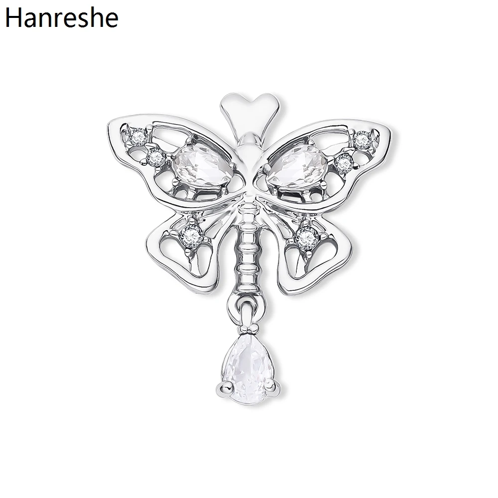 

Hanreshe Delicate Crystal Butterfly Spine Brooch Pins Medical Orthopedic Fashion Lapel Charm Badge Jewelry for Doctors Nurse