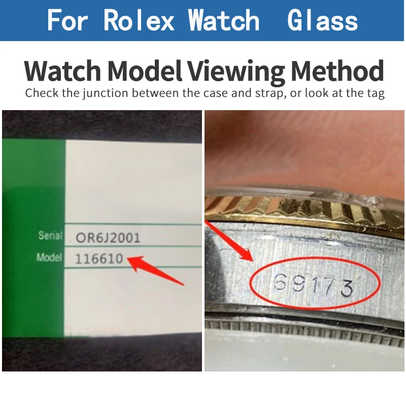 Фото Для Rolex Sapphire Crytal16570 216570 226570 116200 116234 116233   Пазы для окон с датой и логотипом, аксессуары против царапин №3