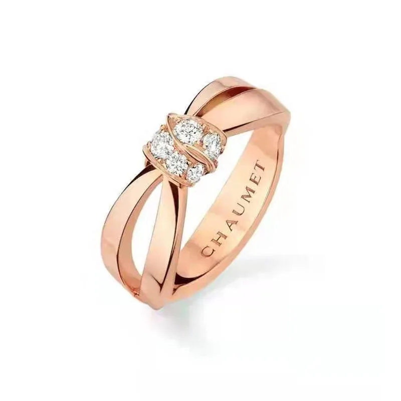 

2022 Woman rings korean fashion gothic accessories Cross Double Ring Bow Inlaid Zircon Open Ring gold jewelry engagement ring