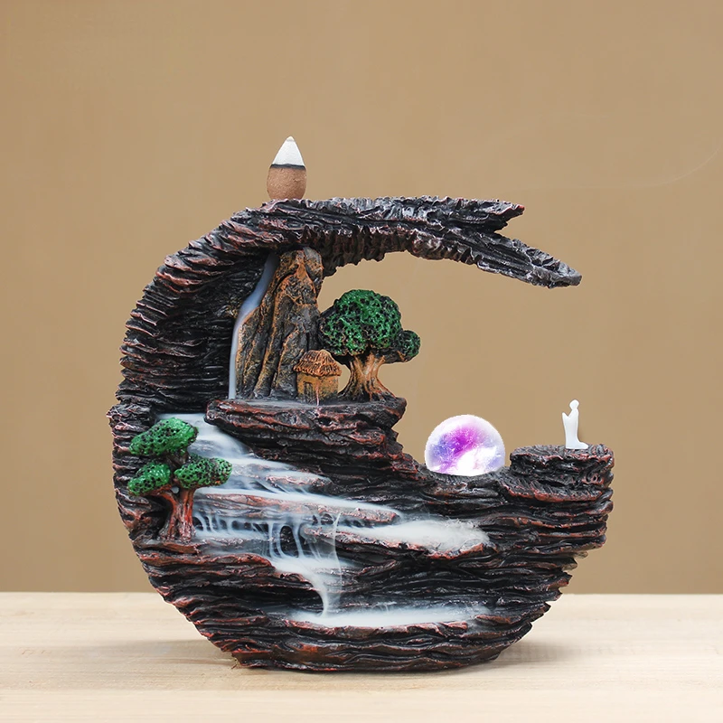 

Zen Backflow Incense Burner Lotus Creative Light Ceramic Agarwood Incense Burner Smoke Decoration Support Encens Home Decor