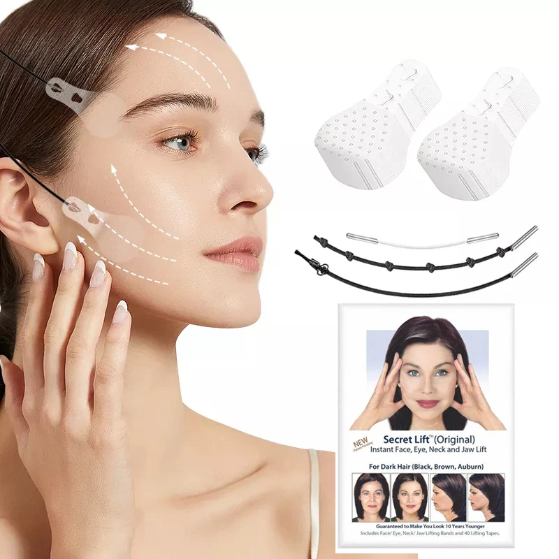 Тонкие невидимые наклейки для лица лента подтяжки глаз V-образная секретная и