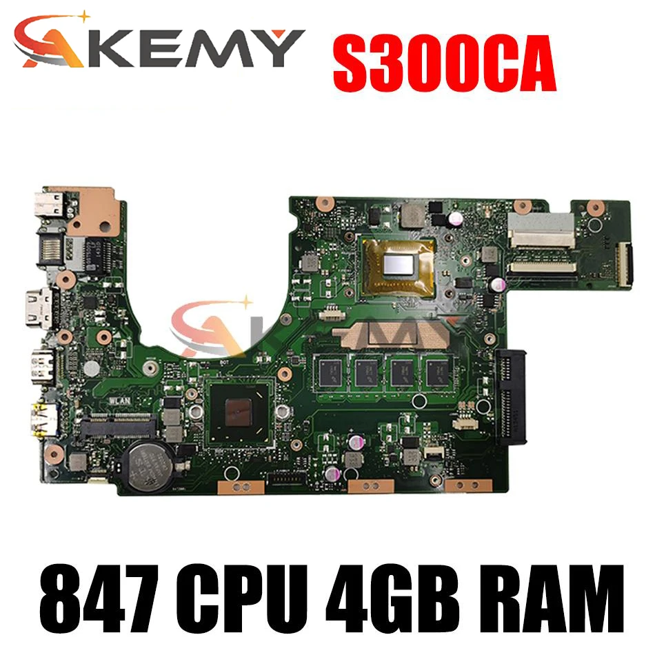 

Материнская плата Akemy S300CA для ноутбука ASUS S300C S300CA S300, 847 дюйма, 4 Гб ОЗУ