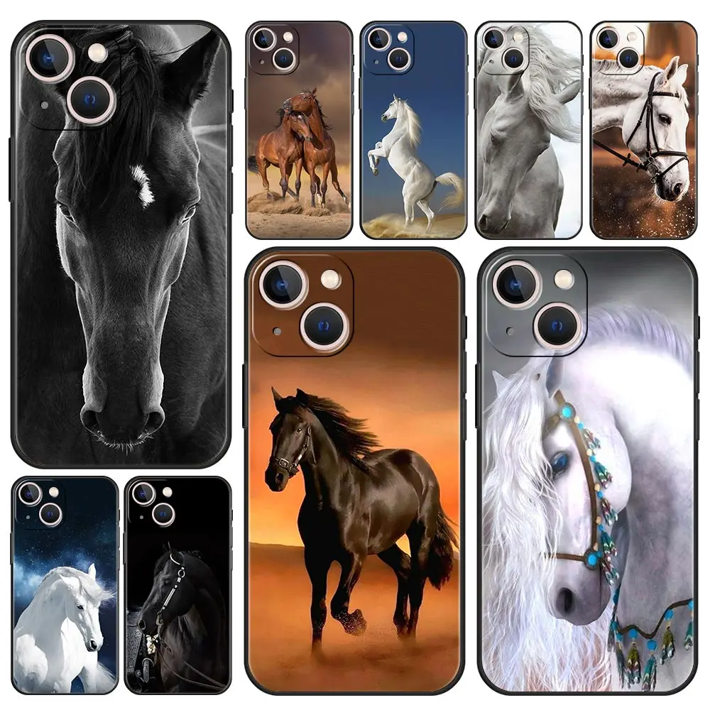 

Cover Case for iPhone 11 12 13 Pro Max Mini 11Pro 12Pro 13Pro SE X XS Max XR 5 6 6S 7 8 Plus Funda Casing Official Horse Animal