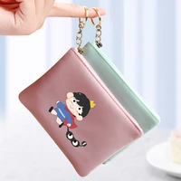 2022 coin purse women mini wallets clutch with zipper keychain small coin pouch bag female men boy pouch key card holder wallet