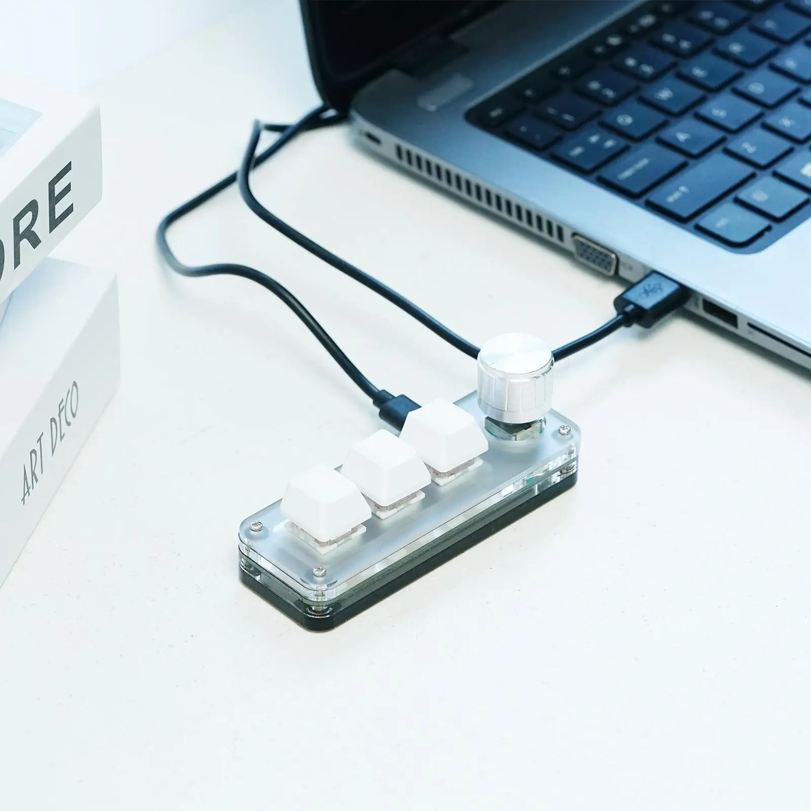 Мини-клавиатура 3 клавиши макро-клавиатура 2 ручки механическая клавиатура