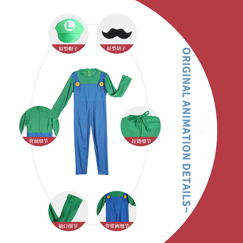 Суперкостюмы для косплея на день детей братья Луиджи Брос сантехники