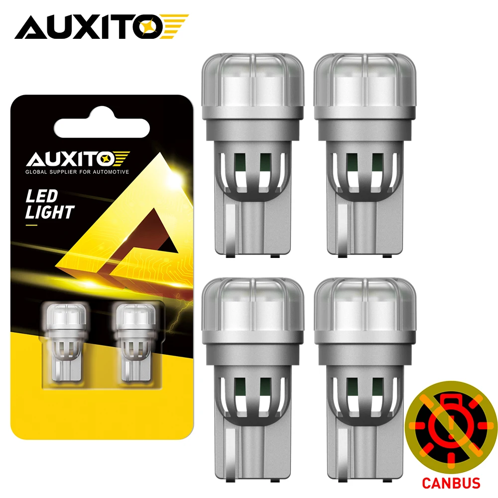 

AUXITO 4 шт. T10 светодиодная лампа Canbus W5W 168 194 2825 5W5 светодиодная лампа для салона автомобиля, дверь багажника, боковое габаритное зеркало, лампа номерного знака