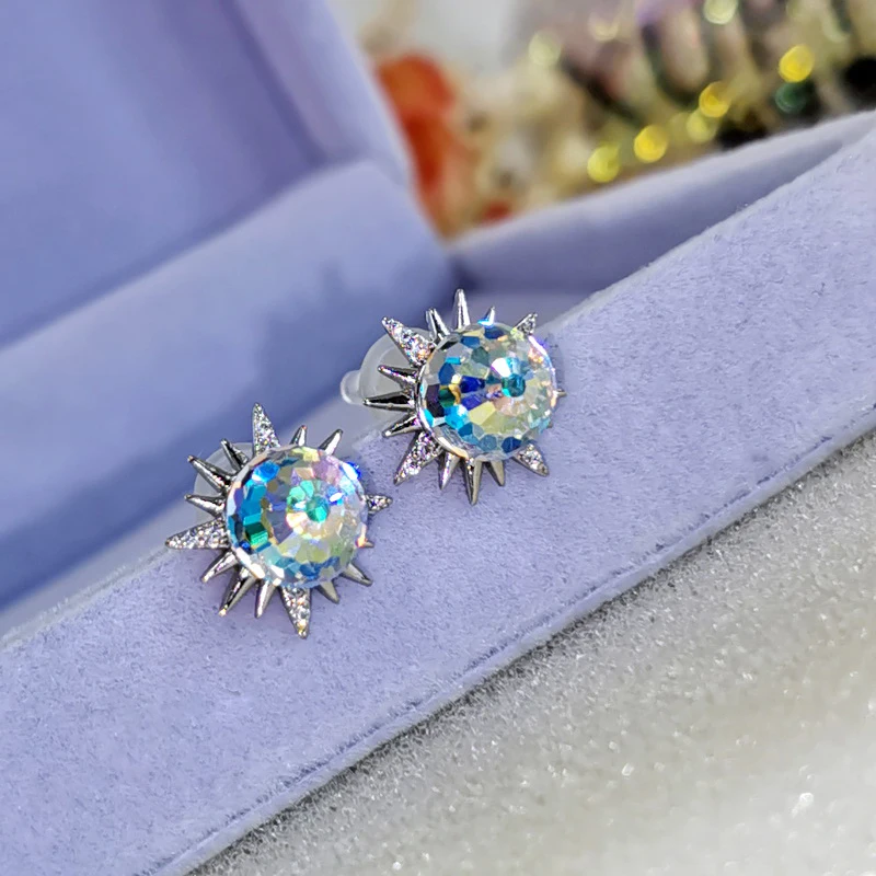 

Женские серьги-гвоздики с австрийским кристаллом, 2022