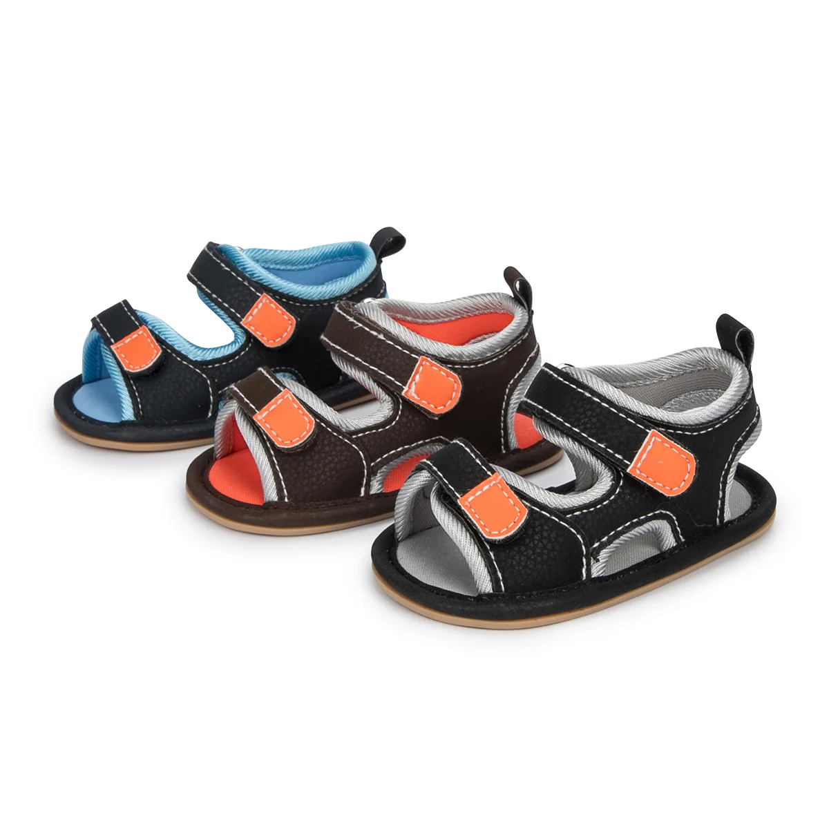 

Newborn Baby Boy Sandals Shoes Baby Summer Sandals Rubber Soles Crib Shoes Toddler Shoes First Walkers 0-18M