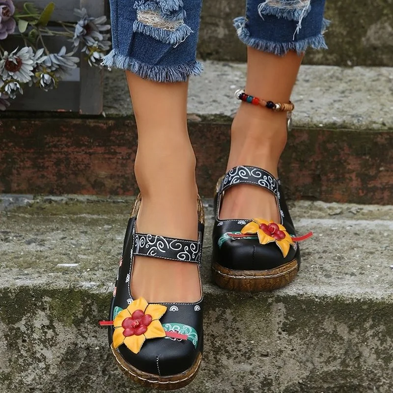 

Summer Embroidered Slippers Women's 2022 New Comfortable Roman Shoes Women's Non-slip Baotou Wedge Heel Women's Slippers Tide