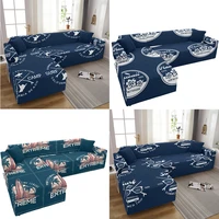 navigation simple blue anchor couch cover square printed elastic for living room sofa cover for pets protector l shape