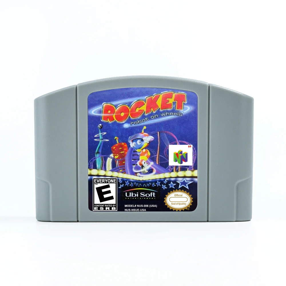 Ракетно-робот на колесах для ретро 64 бит игровой картридж США Версия NTSC формат