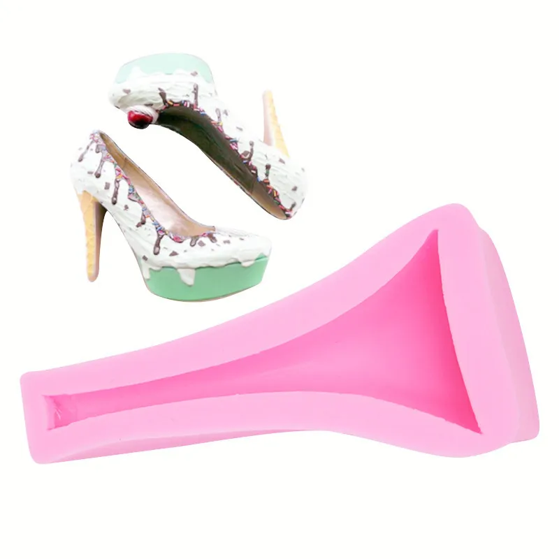 

Fondant High Heels Heel Silicone Cake Baking Mold Chocolate Handmade Soap Clay Mould Baking Tool Resin Molds 15-682