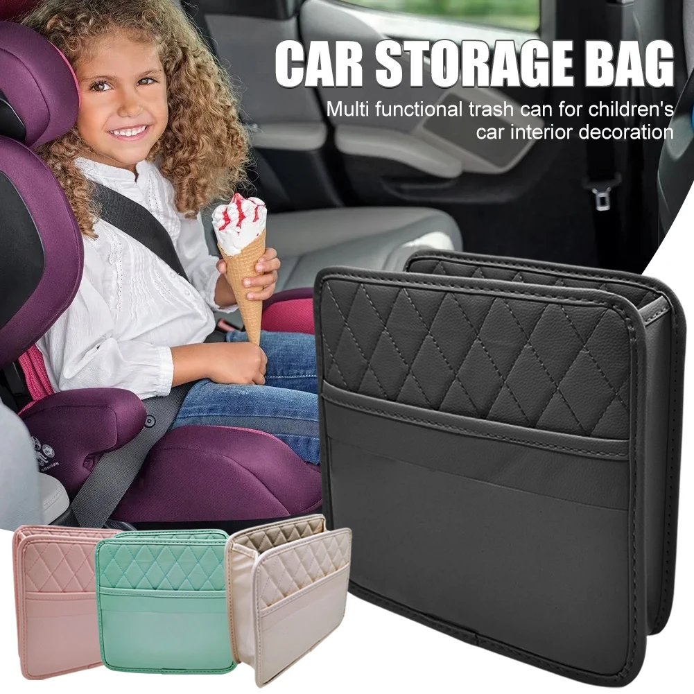 

Car Backseat Organizer Multifunction PU Leather Interior Storage Bag Hanging Seat Back Tissue Water Cup Holder Auto Accessories