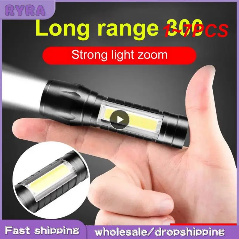 

1~7PCS High Power Rechargeable LED Flashlight Mini Zoom Torch Outdoor Camping Strong Lamp Lantern Waterproof Tactical Flashlight