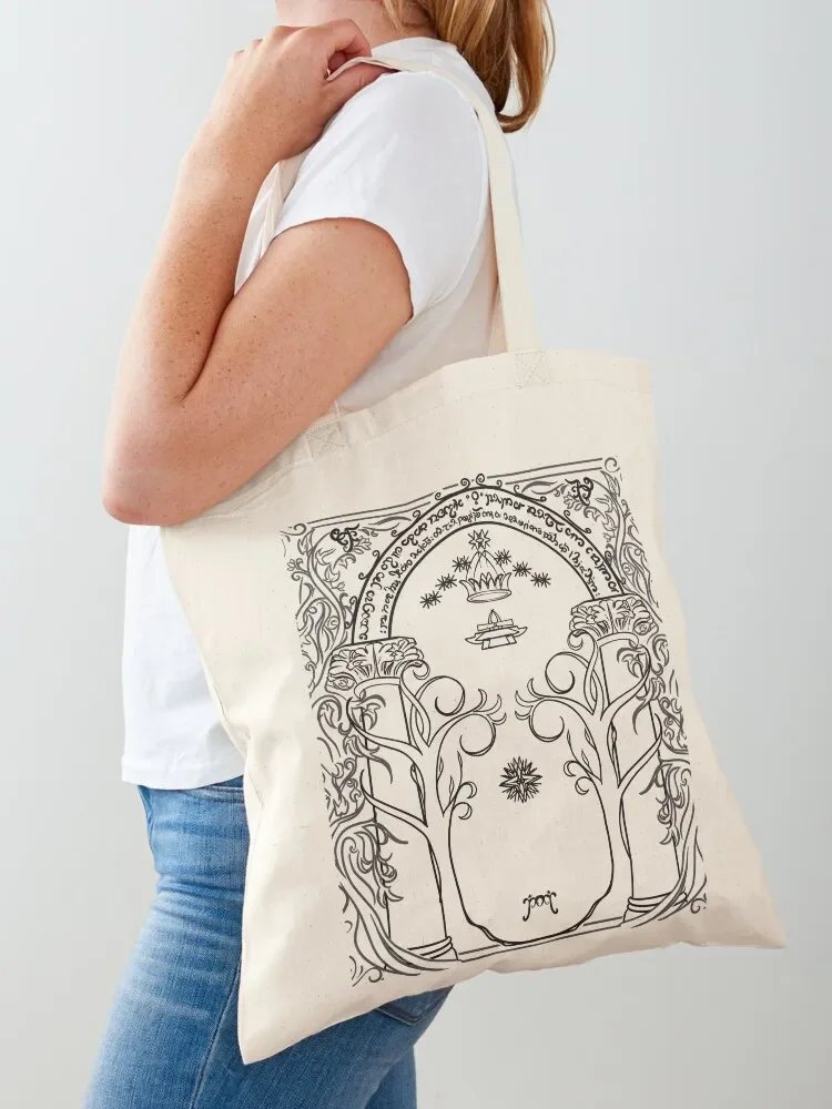 Mountain Door в стиле J.R.Tolkien Tote Bag Женские сумки для покупок тележки подарочные пакеты