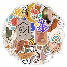 10/30/50pcs Retro Bohemia Art Graffiti Stickers Aesthetic Cartoon Decals Scrapbook Diary Laptop Phone Bike Waterproof Sticker