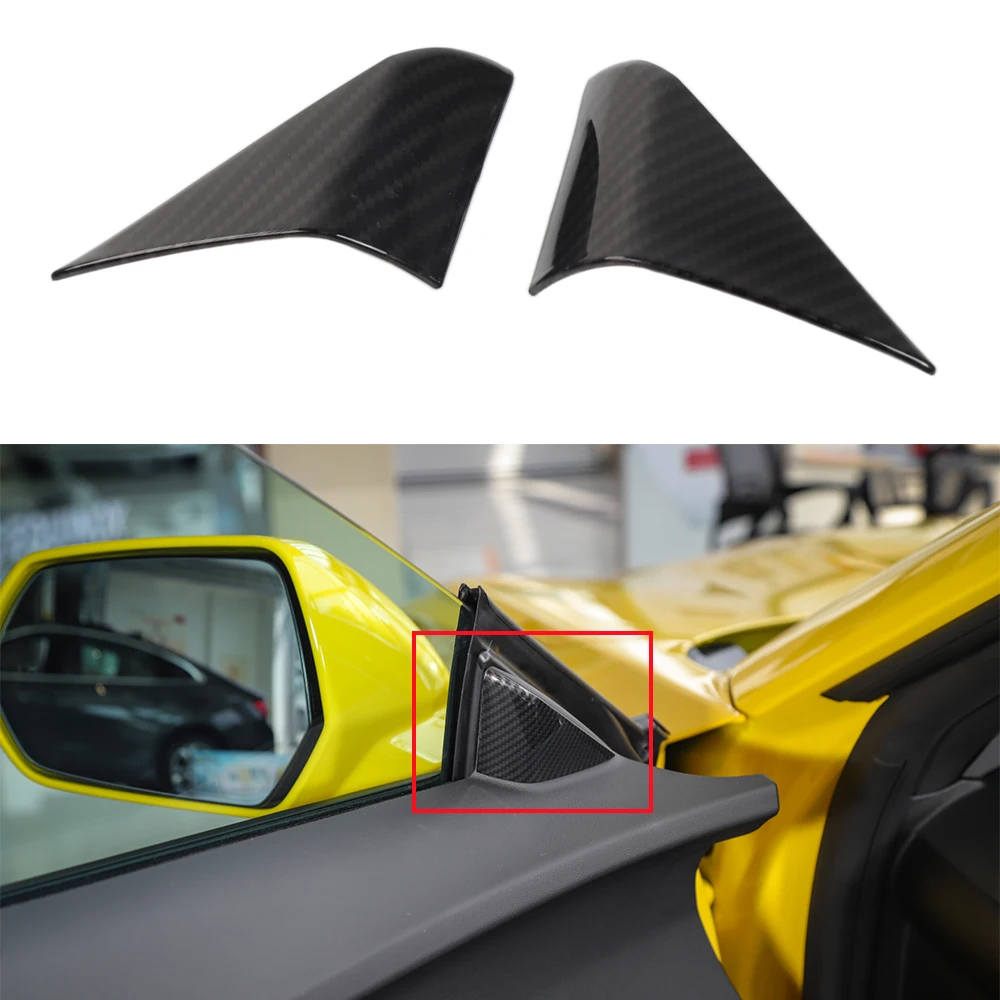 

Car A-Pillar Triangle Panel Decorative Trim Stickers for Chevrolet Camaro 2017 2018 2019 2020 2021 Accessories ABS Carbon Fiber