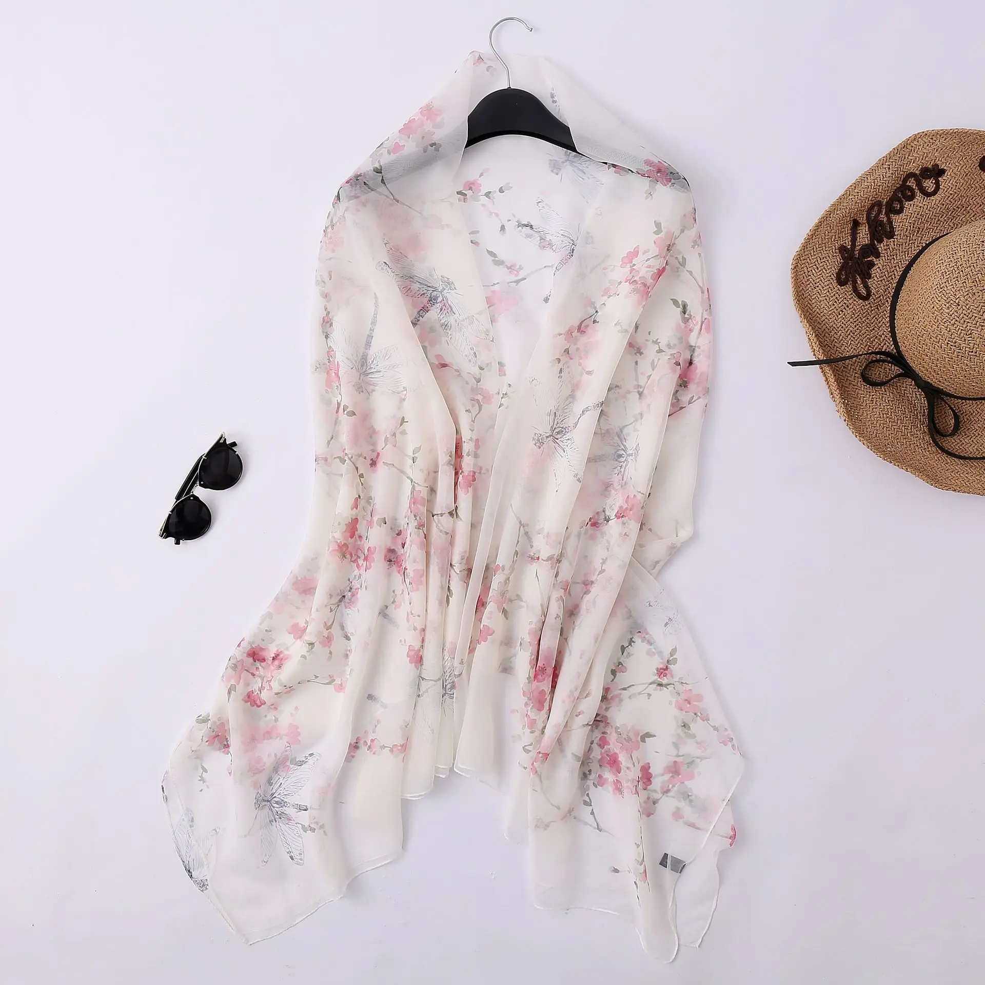 12 шт. солнцезащитный крем шарф из ледяного шелка шарфы модное большое пляжное