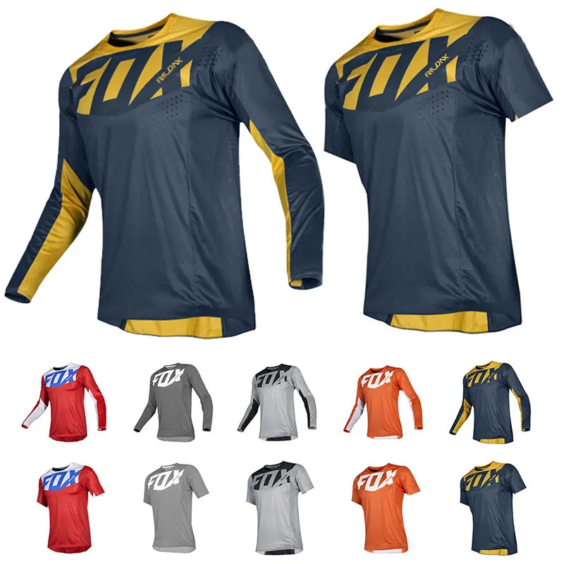 

2021 Men's Downhill Jerseys Raudax Fox Mountain Bike MTB Shirts Offroad DH Motorcycle Jersey Motocross Sportwear Cycling Jerseys