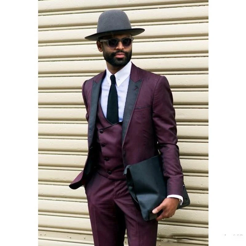 

3 шт. Популярные смокинги для жениха с двумя пуговицами и отворотом, мужской костюм для жениха, уличный костюм для лучшего человека, цветные ...