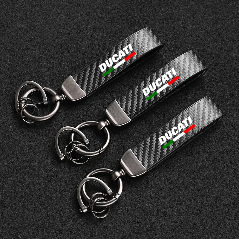 

High-Grade Carbon Fiber Motorcycle Keychain Holder Keyring for Ducati 796 795 821 Monster 696 400 Motorcycle Accessories