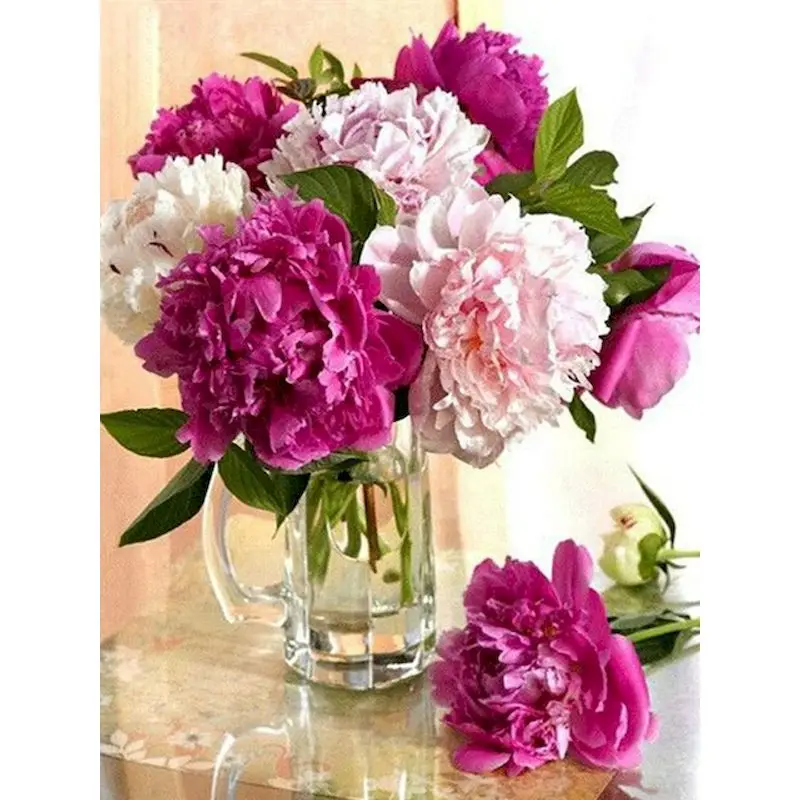 

GATYZTORY 60x75cm Picture By Number For Adults Flowers Vase With Frame Paint By Numbers Acrylic Paint Canvas Wall Art Picture