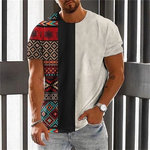 Этнические футболки из полиэстера