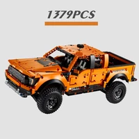 new technical forded raptors f 150 pickup truck raptor car bricks 42126 model expert building blocks toys