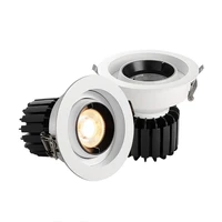 360 degree rotating ceiling high end spotlight adjustable angle round hotel cob wall washer spotlight